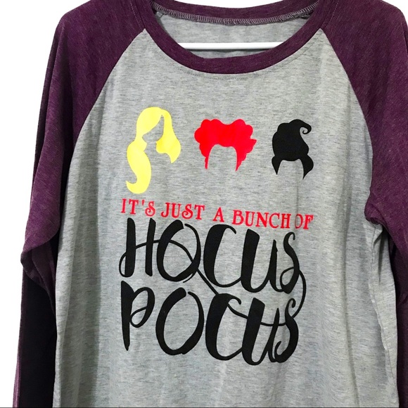 Disney Tops - Hocus Pocus Quarter Raglan Sleeve Graphic Tee Shirt